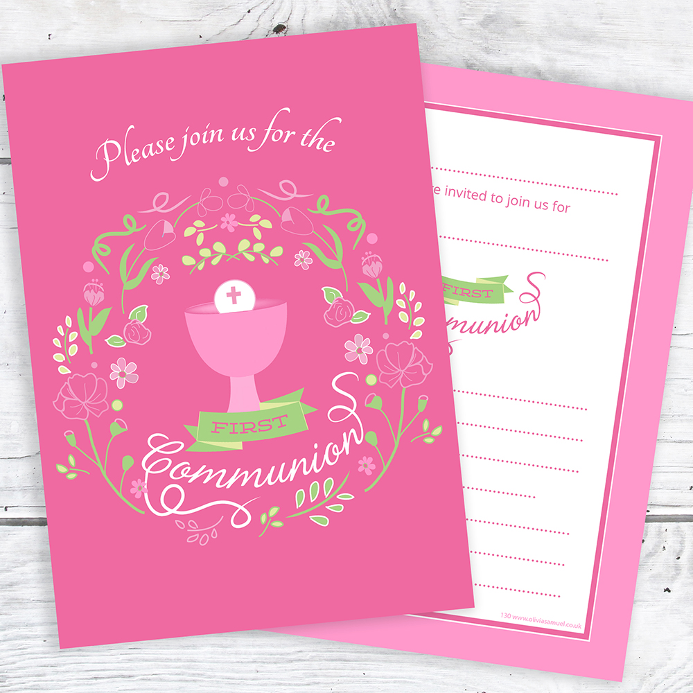 Holy Communion Invitations For Girls 8